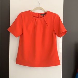 Banana republic piped orange/red short sleeve